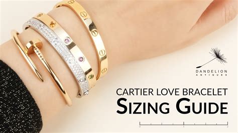 cartier love bracelet size.